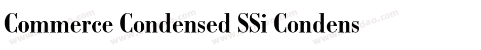 Commerce Condensed SSi Condensed Italic字体转换